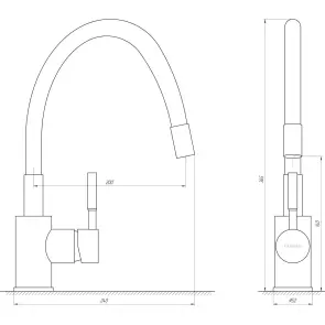 Змішувач для кухні Globus Lux LAZER GLLR-0203S-BG15 №8