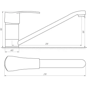 Змішувач для кухні Globus Lux SEVA GLSV-0103 №4