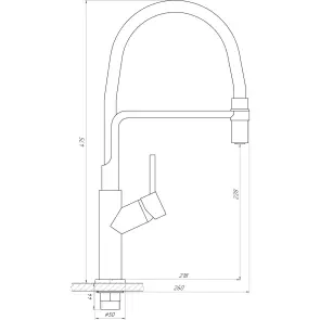 Смеситель для кухни Globus Lux DENVER Flex GDF-32-00-01 №5