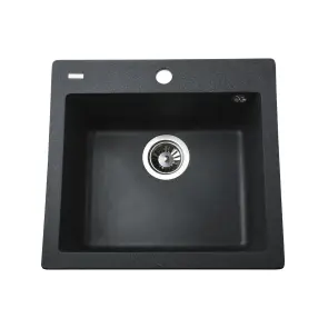 Гранитная мойка Globus Lux AOSTA графит 490x455мм-А0001 №1