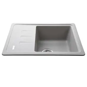 Гранітна мийка Globus Lux MONO сірий камiнь 620x435мм-А0005 №2