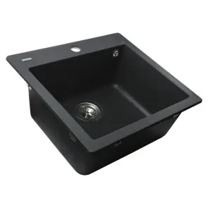 Гранитная мойка Globus Lux AOSTA графит 490x455мм-А0001 №2