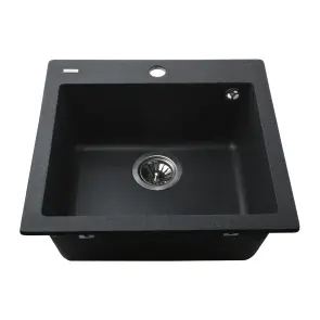 Гранитная мойка Globus Lux AOSTA графит 490x455мм-А0001 №3