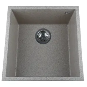 Гранітна мийка Globus Lux AMMER пiдстiльна, мигдаль 440 х 440 мм №1