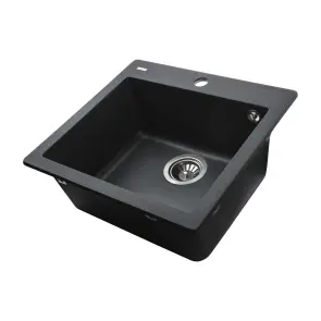 Гранитная мойка Globus Lux AOSTA графит 490x455мм-А0001 №4
