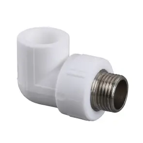 Кутник зовнішня різьба Kalde PPR 90 ф20х1/2 (білий) 18010 №1
