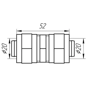 Муфта проміжна APE ITALY 703 L 20x20 №4