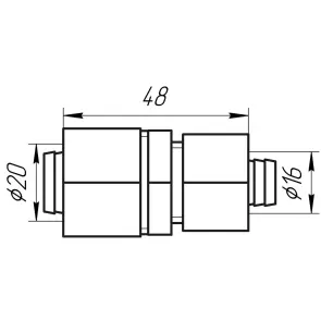 Муфта проміжна APE ITALY 703 L 20x16 №3