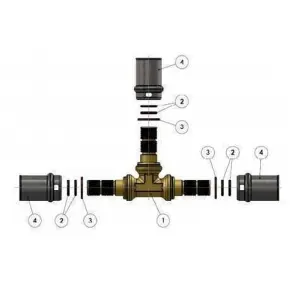 Тройник промежуточный пресс APE ITALY AP 131 16х16х16 №3