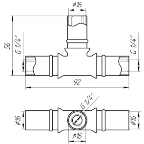 Тройник промежуточный пресс APE ITALY AP 131 16х16х16 №4