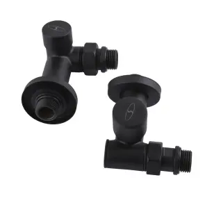 Набір Кран вентильний кутовий з американкою SOLOMON LUX 1/2″ 7777 TEN (2шт.) BLACK (1уп) №3