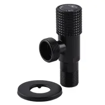 Кран кутовий кераміка SOLOMON EXCLUSIVE 1/2″X3/4″ 989 BB (BLACK/BLACK) ( 1шт.)
