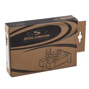 Набор Кран полуоборотный угловой с американкой SOLOMON LUX 1/2″ CUBE BLACK 8888 (1уп) №7