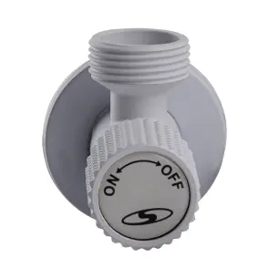 Кран кутовий кераміка SOLOMON EXCLUSIVE 1/2″X3/4″ 989 WW (White/White) ( 1шт.) №4