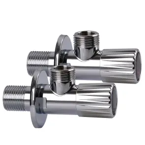 !!Набір кранів кутових кераміка SOLOMON EXCLUSIVE 1/2″X1/2″ 9889 (CHROM) (комплект2шт.) №2
