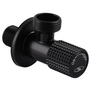 Кран кутовий кераміка SOLOMON EXCLUSIVE 1/2″X3/4″ 989 BB (BLACK/BLACK) ( 1шт.) №4