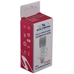 Кран кутовий кераміка SOLOMON EXCLUSIVE 1/2″X3/4″ 989 WW (White/White) ( 1шт.) №5