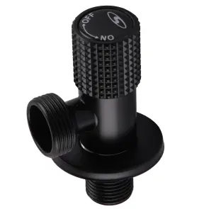 Кран кутовий кераміка SOLOMON EXCLUSIVE 1/2″X3/4″ 989 BB (BLACK/BLACK) ( 1шт.) №5