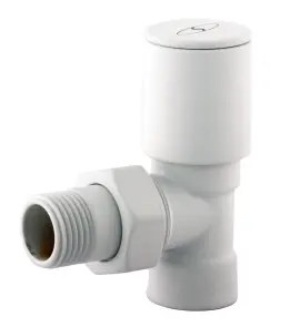 Кран вентильний кутовий з американкою SOLOMON 1/2″ WHITE 1845 №1