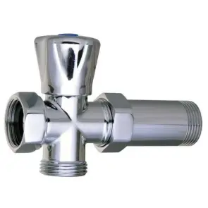 Кран вентильный для стиральной машины Q PROFESSIONAL 3/4″x3/4″x3/4″с удлинителем NV-QP170 №1