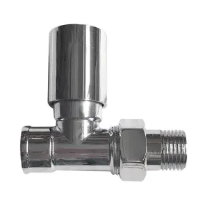 Кран вентильний прямий з американкою PROFESSIONAL 3/4″ CHROM Q-026 вент №1