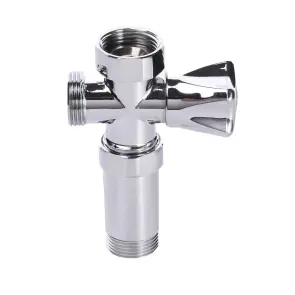 Кран вентильный для стиральной машины Q PROFESSIONAL 3/4″x3/4″x3/4″с удлинителем NV-QP170 №2