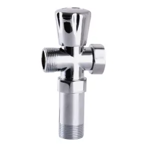 Кран вентильний для пральної машини SELBA 3/4″x3/4″x3/4″ з подовжувачем A7250 №1