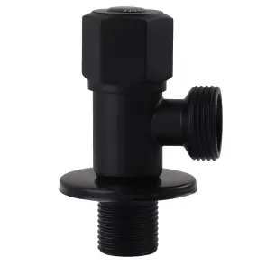 Кран кульовий кутовий Professional 1/2″X3/4″ NV-QP888 BLACK №2