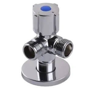 Кран шаровой угловой двойной SELBA 1/2″х 1/2″х1/2″ DOUBLE (SL1588) №1