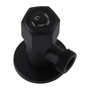Кран кульовий кутовий Professional 1/2″X1/2″ NV-QP888 BLACK №4