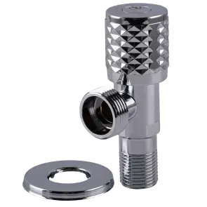 Кран кутовий кераміка PROFESSIONAL EXCLUSIVE 1/2″X3/4″ 898 CHROME (1шт.) №3