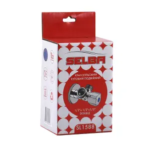 Кран шаровой угловой двойной SELBA 1/2″х 1/2″х1/2″ DOUBLE (SL1588) №6