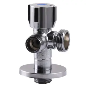 Кран шаровой угловой двойной SELBA 1/2″х 1/2″х3/4″ DOUBLE (SL1599) №5
