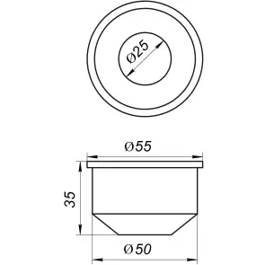 Редукція гумова VSplast 50/25 (чорна) №2