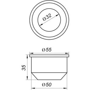 Редукція гумова VSplast 50/32 (чорна) №2
