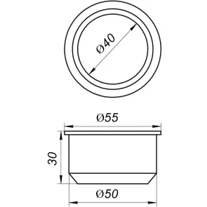 Редукція гумова VSplast 50/40 (чорна) №2