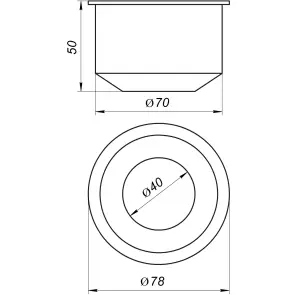 Редукція гумова VSplast 70/40 (чорна) №2