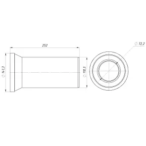 Патрубок OPTIMUM для унитаза прямой D110 250 мм OPTI 14110/250 №4