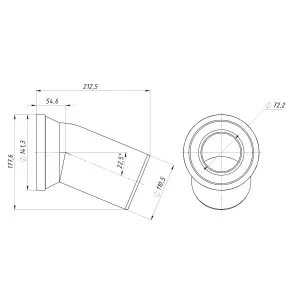 Коліно OPTIMUM для унітазу 22,5 ° D110 пластик OPTI 21410/222 №4