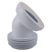 Колено OPTIMUM для унитаза 45 ° D115 пластик с уплотнителем OPTI 30515/147