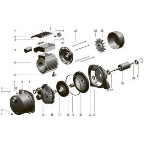 Насос відцентровий VOLKS pumpe JY1000 1,1кВт нержавійка №6