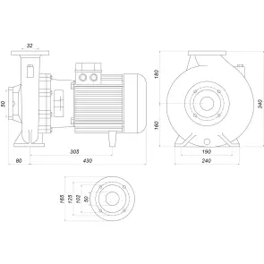 Насос моноблочный IR 32-200NB 5,5 кВт SAER (30 м3/ч,53,6 м) №9