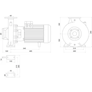 Насос моноблочный IR 40-200NA 11,0 кВт SAER (60 м3/ч, 61 м) №10