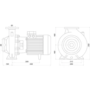 Насос моноблочный IR 50-160A 5,5 кВт SAER (75 м3/ч, 32.5 м) №9