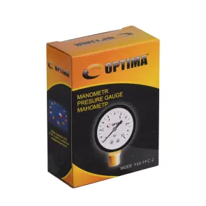 Манометр ″Optima″ 10 атм. 60 мм нижнє під'єднання сталевий корпус ( Y60 - YFC-2 ) №3