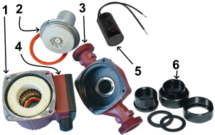 Насос циркуляционный VOLKS pumpe ZP25/6 130мм + гайки №9