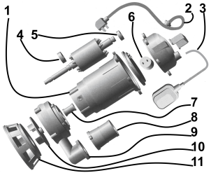 Насос фекальный VOLKS pumpe WQD10-12 1,1кВт №6