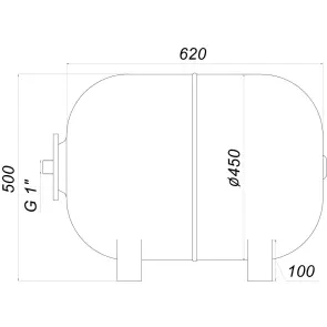 Гидроаккумулятор 80л Zilmet ultra-pro 10bar ГОРИЗОНТАЛЬНЫЙ (1100008005 ) №7