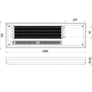 Конвектор ТС80-2000/265-LUX-4wbr (з решіткою) №7