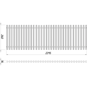 Конвектор ТС80-2250/265-LUX-4wbr (з решіткою) №8